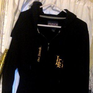 NWOT Cal State Long Beach Black Zip Up Hoodie Size L